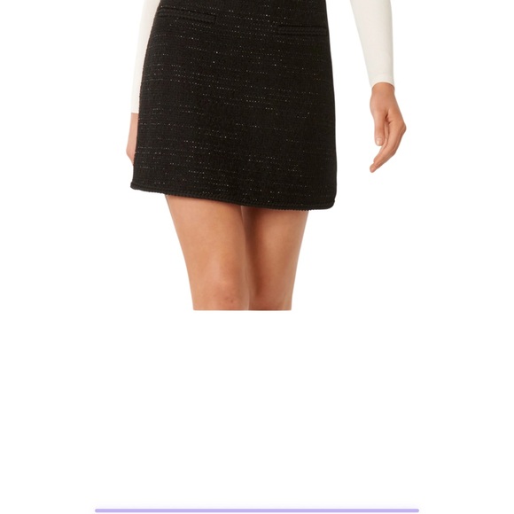 Zara Tweed Mini Skirt Black Size Large NWT - Picture 1 of 4